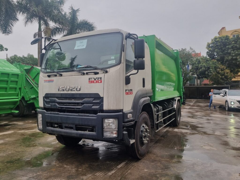 Xe cuốn ép rác 14 khối ISUZU (FVR34LE4A)